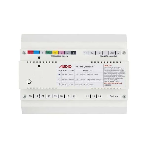 Audio 002268 AS 302 Kapıcılı Çift Zilli 2 Melodili Santral AUDIO