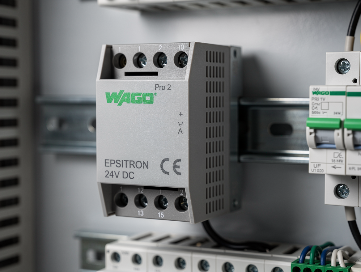 Epsitron WAGO EPSITRON Pro 2: DIN Ray Güç Kaynağı ile Endüstriyel 24 V Besleme ...