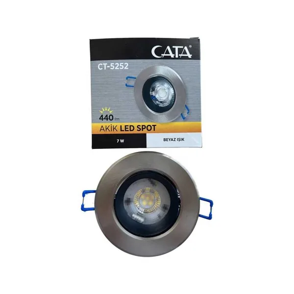 Cata CT-5252 7W Akik COB LED Armatür Saten Beyaz CT-5252 B