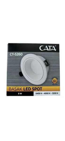 Cata CT-5260 8W Başak Led Armatür Beyaz Işık CT-5260B
