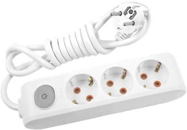 Viko Multi-Let Üçlü Grup Priz Anahtarlı Topraklı 5 Metre Beyaz (Çocuk Korumalı)