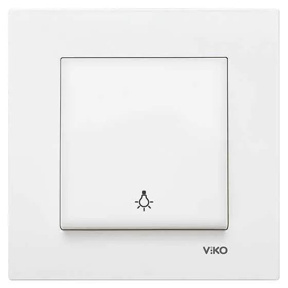 Viko Karre/Meridian Beyaz Light + (Mekanizma) (Çerçeve Hariç)