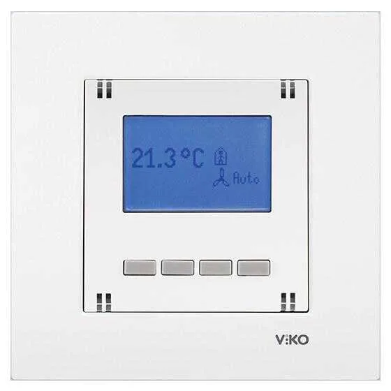 Viko Karre/Meridian Beyaz Digital Termostat Mekanizma ( Çerçeve Hariç )