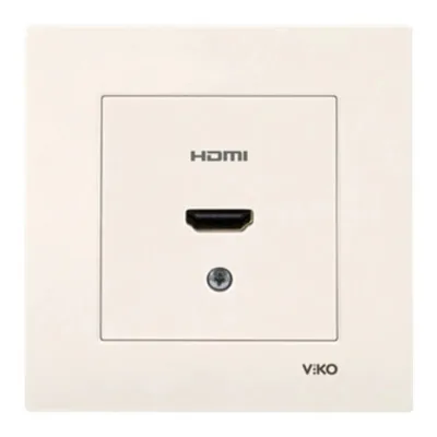 Viko Karre/Meridian Krem Hdmı Konnektör Mekanizma+Kapak (Çerçeve Hariç)
