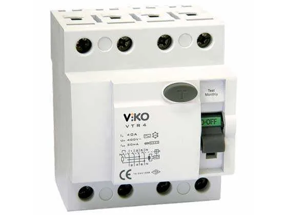 Viko - VTR4-25300 4x25A 300mA Ac Tip Kaçak Akım Rölesi