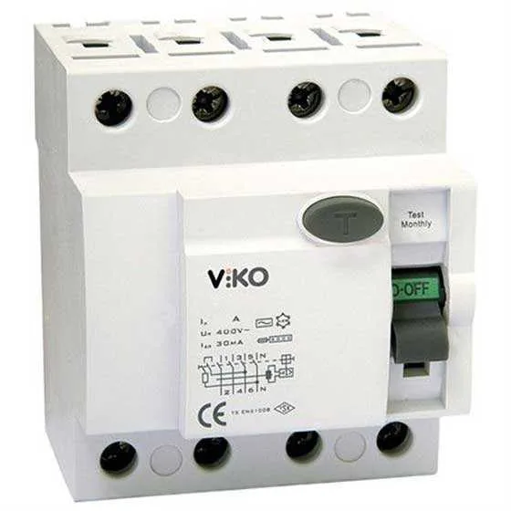 Viko - VTR4-4030 4x40A 30mA Ac Tip Kaçak Akım Rölesi