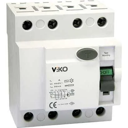 Viko - VTR4-40300 4x40A 300mA Ac Tip Kaçak Akım Rölesi